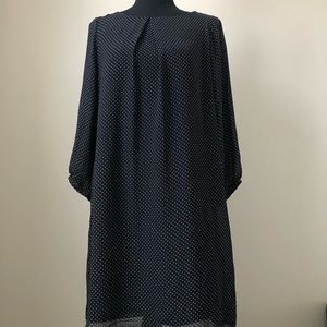H&M black polka dot dress size 6